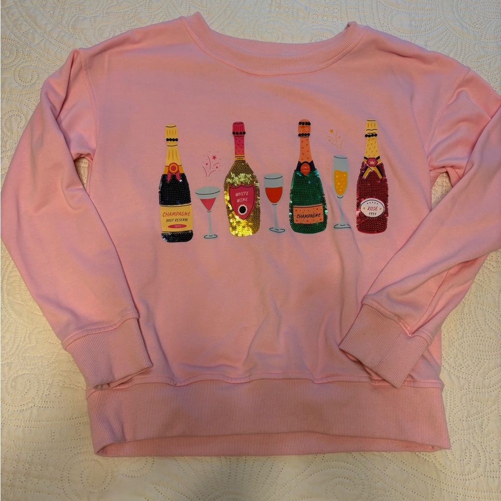 Champagne Graphic Pink Women's Sweater
